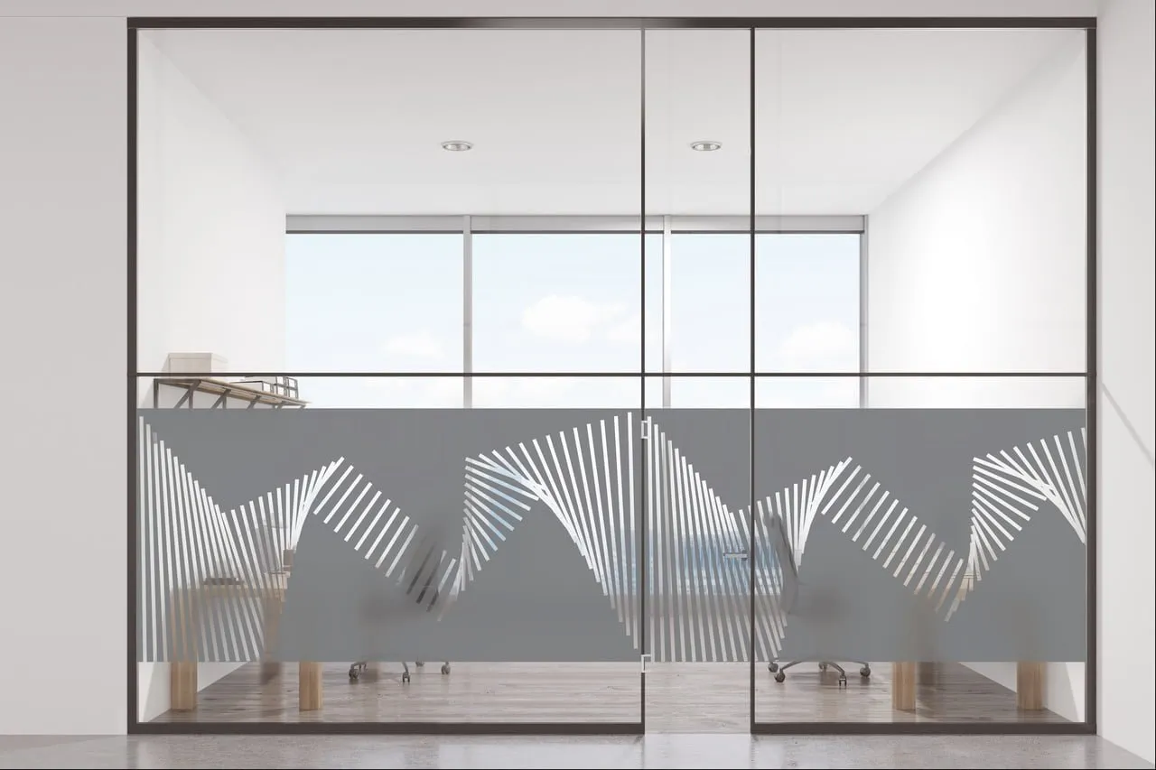 Vitrophanie Lignes Graphiques, vue 3 (simulation)