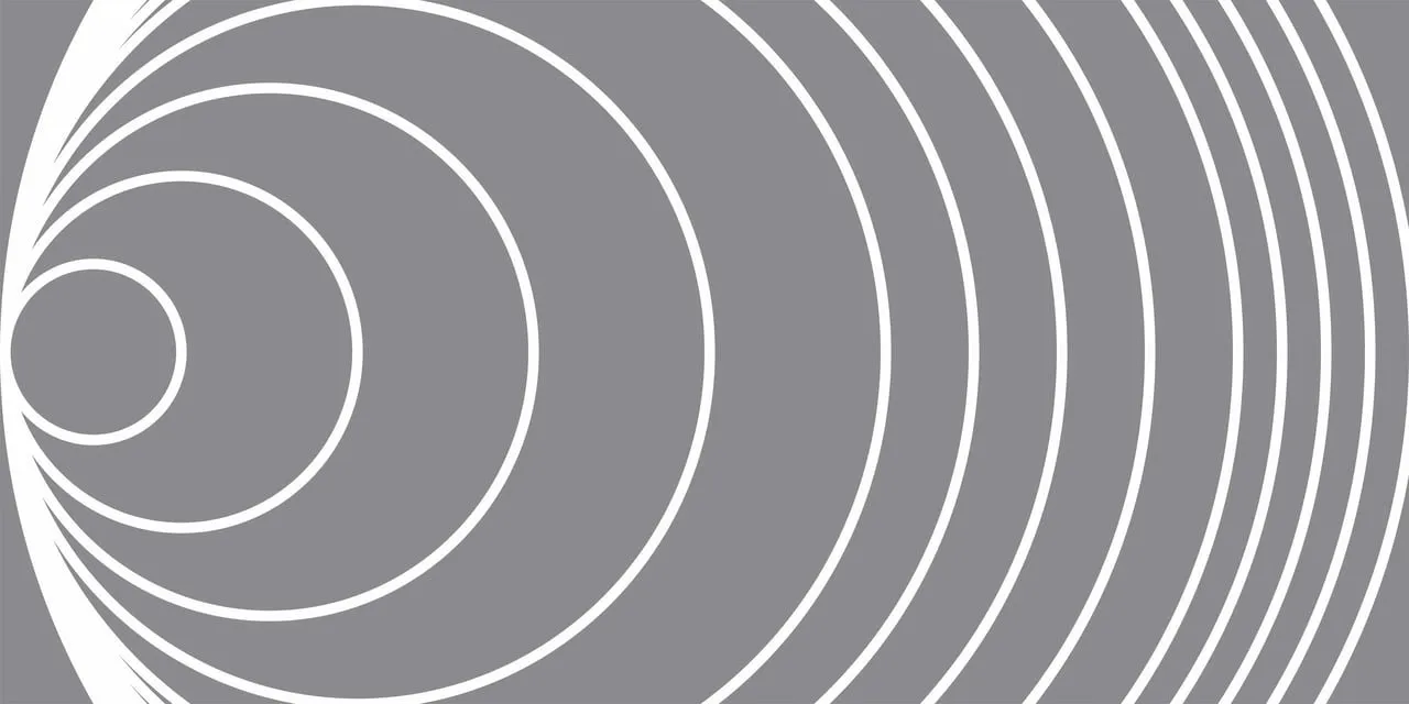 Vitrophanie Onde de cercles, vue 4 (simulation)