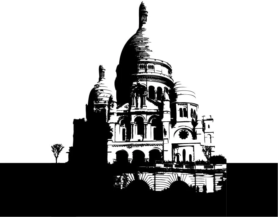 Vitrophanie Sacré Cœur 2, vue 2 (simulation)