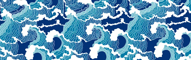 Motif : Mer zen 01, dessin seul sans mise en situation